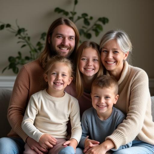 Portrait familial authentique